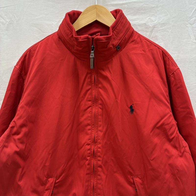 ポロバイラルフローレン Polo by RALPH LAUREN ジャケット、上着 ジャンパー、ブルゾン 2WAY 収納 フード 中綿 ジップアップ ナイロン ジャケット ブルゾン 裏フリース ポニー 刺繍 L メンズ USED 古着 中古 50161620