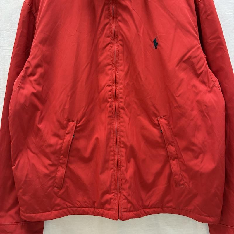 ポロバイラルフローレン Polo by RALPH LAUREN ジャケット、上着 ジャンパー、ブルゾン 2WAY 収納 フード 中綿 ジップアップ ナイロン ジャケット ブルゾン 裏フリース ポニー 刺繍 L メンズ USED 古着 中古 50161620