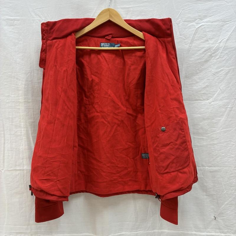ポロバイラルフローレン Polo by RALPH LAUREN ジャケット、上着 ジャンパー、ブルゾン 2WAY 収納 フード 中綿 ジップアップ ナイロン ジャケット ブルゾン 裏フリース ポニー 刺繍 L メンズ USED 古着 中古 50161620