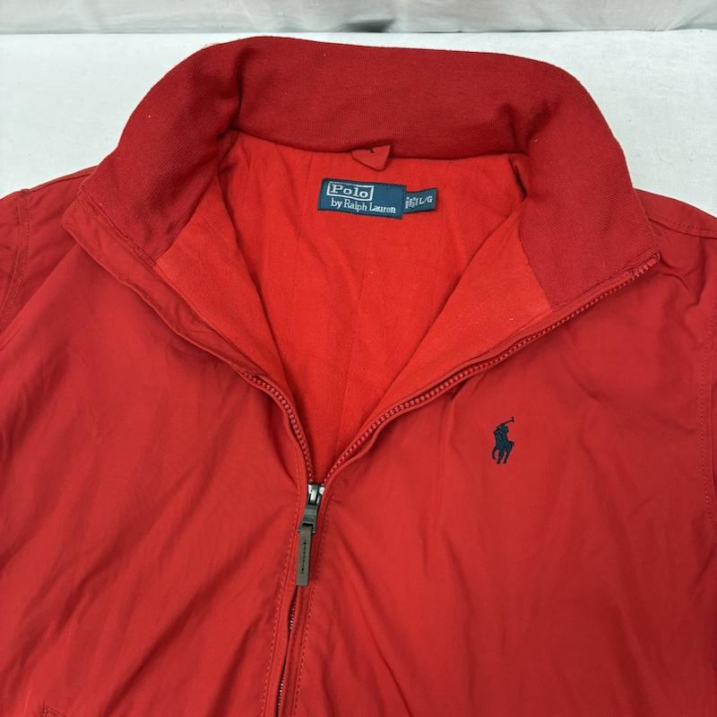 ポロバイラルフローレン Polo by RALPH LAUREN ジャケット、上着 ジャンパー、ブルゾン 2WAY 収納 フード 中綿 ジップアップ ナイロン ジャケット ブルゾン 裏フリース ポニー 刺繍 L メンズ USED 古着 中古 50161620