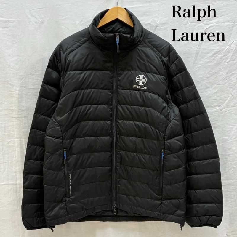 ラルフローレン RALPHLAUREN ジャケット、上着 ダウンジャケット RLX ダブルジップ スタンドカラー ナイロン ダウンジャケット ロゴ プリント L メンズ USED 古着 中古 50161626