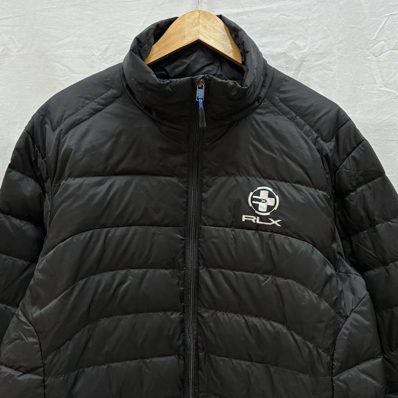 ラルフローレン RALPHLAUREN ジャケット、上着 ダウンジャケット RLX ダブルジップ スタンドカラー ナイロン ダウンジャケット ロゴ プリント L メンズ USED 古着 中古 50161626