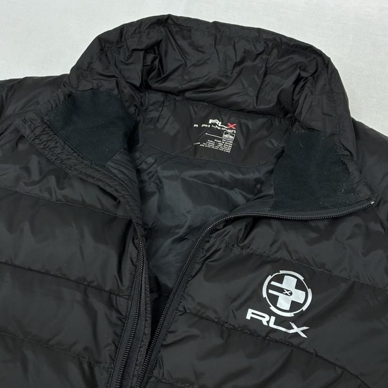 ラルフローレン RALPHLAUREN ジャケット、上着 ダウンジャケット RLX ダブルジップ スタンドカラー ナイロン ダウンジャケット ロゴ プリント L メンズ USED 古着 中古 50161626
