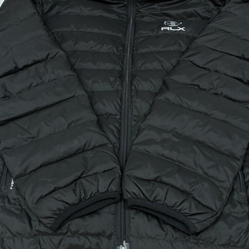 ラルフローレン RALPHLAUREN ジャケット、上着 ダウンジャケット RLX ダブルジップ スタンドカラー ナイロン ダウンジャケット ロゴ プリント L メンズ USED 古着 中古 50161626