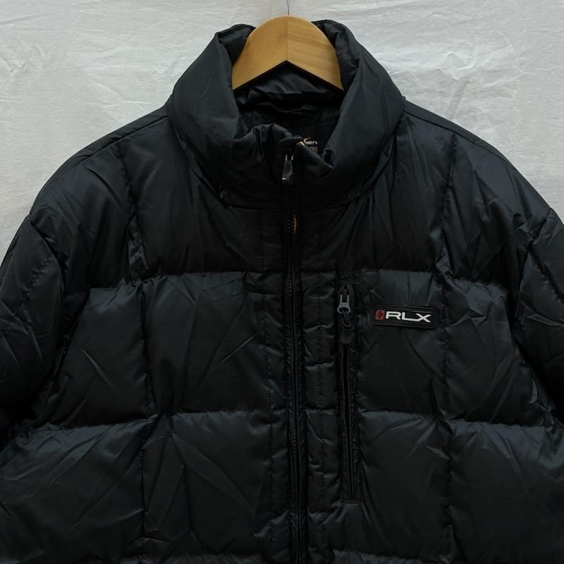 ラルフローレン RALPHLAUREN ジャケット、上着 ダウンジャケット ラバー ロゴ スタンドカラー ジップアップ ダウンジャケット 2WAY 収納 フード L メンズ USED 古着 中古 50161627