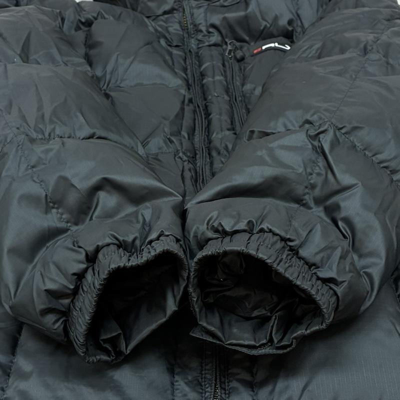 ラルフローレン RALPHLAUREN ジャケット、上着 ダウンジャケット ラバー ロゴ スタンドカラー ジップアップ ダウンジャケット 2WAY 収納 フード L メンズ USED 古着 中古 50161627