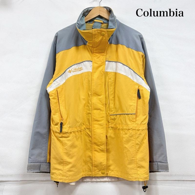 コロンビア Columbia ジャケット、上着 ジャンパー、ブルゾン 00s ハイネック マウンテンパーカー ナイロンジャケット フルジップ ジップアップ M ワンポイント X ロゴ、文字 X 刺繍 黄 / イエロー / yellow X 灰 / グレー / gray メンズ USED 古着 中古 50161634