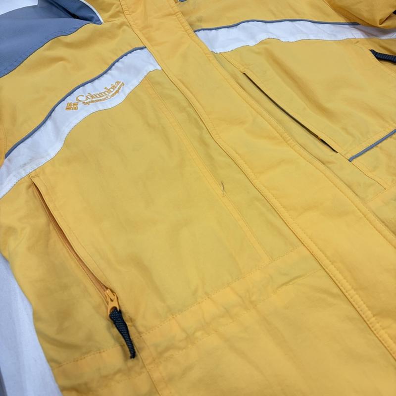 コロンビア Columbia ジャケット、上着 ジャンパー、ブルゾン 00s ハイネック マウンテンパーカー ナイロンジャケット フルジップ ジップアップ M ワンポイント X ロゴ、文字 X 刺繍 黄 / イエロー / yellow X 灰 / グレー / gray メンズ USED 古着 中古 50161634