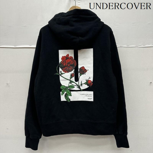 アンダーカバー UNDERCOVER パーカー 長袖 RITA U ロゴ 薔薇 プリント パーカー 19FW UR-04 1 黒 / ブラック / black メンズ USED 古着 中古 50161636