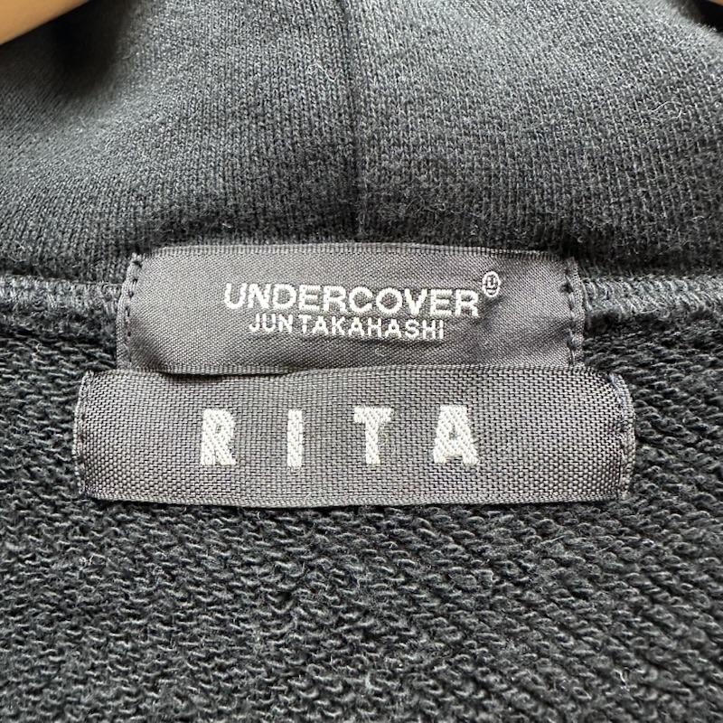 アンダーカバー UNDERCOVER パーカー 長袖 RITA U ロゴ 薔薇 プリント パーカー 19FW UR-04 1 黒 / ブラック / black メンズ USED 古着 中古 50161636