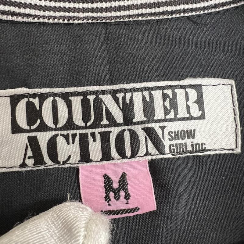 古着 USED シャツ、ブラウス 半袖 COUNTER ACTION ヒッコリー ストライプ 開襟シャツ ロカビリー M 紺 / ネイビー / navy メンズ USED 古着 中古 50161643