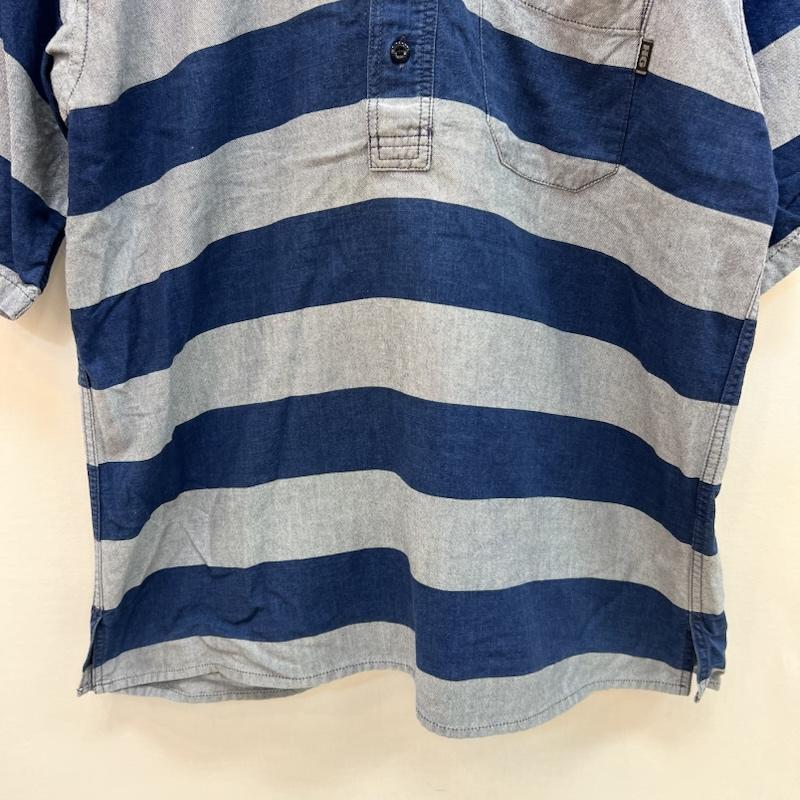 ヒステリックグラマー HYSTERIC GLAMOUR シャツ、ブラウス 半袖 00s ボーダー プルオーバー シャツ y2k L 紺 / ネイビー / navy X 灰 / グレー / gray メンズ USED 古着 中古 50161644