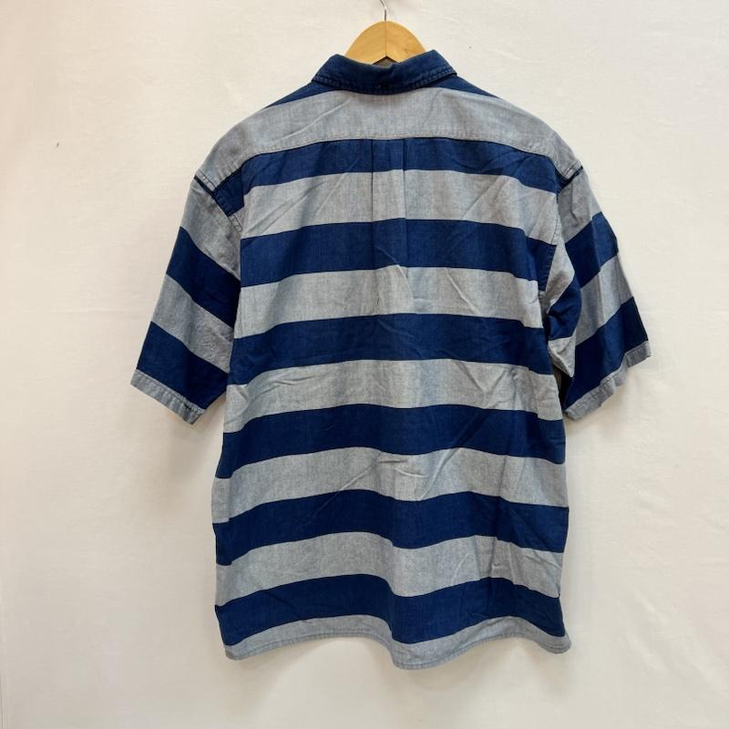 ヒステリックグラマー HYSTERIC GLAMOUR シャツ、ブラウス 半袖 00s ボーダー プルオーバー シャツ y2k L 紺 / ネイビー / navy X 灰 / グレー / gray メンズ USED 古着 中古 50161644