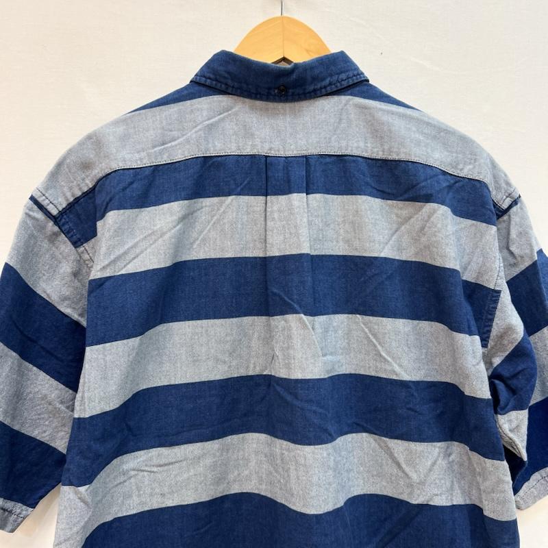 ヒステリックグラマー HYSTERIC GLAMOUR シャツ、ブラウス 半袖 00s ボーダー プルオーバー シャツ y2k L 紺 / ネイビー / navy X 灰 / グレー / gray メンズ USED 古着 中古 50161644