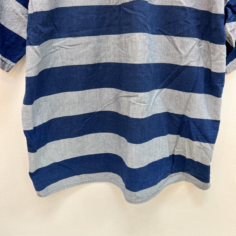 ヒステリックグラマー HYSTERIC GLAMOUR シャツ、ブラウス 半袖 00s ボーダー プルオーバー シャツ y2k L 紺 / ネイビー / navy X 灰 / グレー / gray メンズ USED 古着 中古 50161644