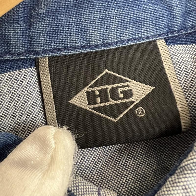 ヒステリックグラマー HYSTERIC GLAMOUR シャツ、ブラウス 半袖 00s ボーダー プルオーバー シャツ y2k L 紺 / ネイビー / navy X 灰 / グレー / gray メンズ USED 古着 中古 50161644