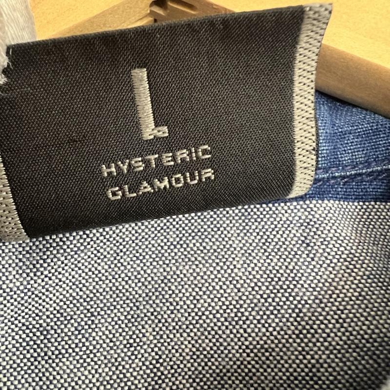 ヒステリックグラマー HYSTERIC GLAMOUR シャツ、ブラウス 半袖 00s ボーダー プルオーバー シャツ y2k L 紺 / ネイビー / navy X 灰 / グレー / gray メンズ USED 古着 中古 50161644