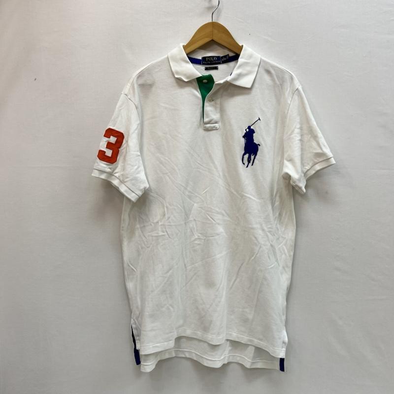 ポロラルフローレン POLO RALPH LAUREN ポロシャツ 半袖 ビッグポニー ナンバリング ポロシャツ L 白 / ホワイト / white メンズ USED 古着 中古 50161647