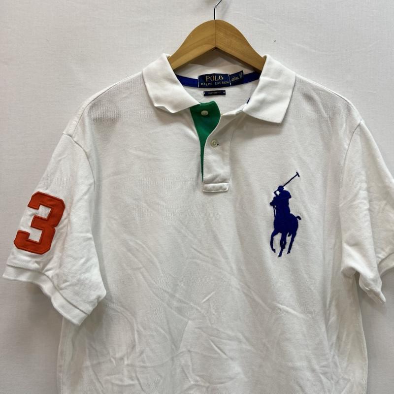 ポロラルフローレン POLO RALPH LAUREN ポロシャツ 半袖 ビッグポニー ナンバリング ポロシャツ L 白 / ホワイト / white メンズ USED 古着 中古 50161647