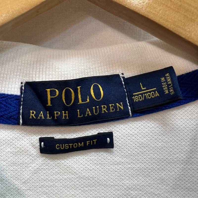 ポロラルフローレン POLO RALPH LAUREN ポロシャツ 半袖 ビッグポニー ナンバリング ポロシャツ L 白 / ホワイト / white メンズ USED 古着 中古 50161647