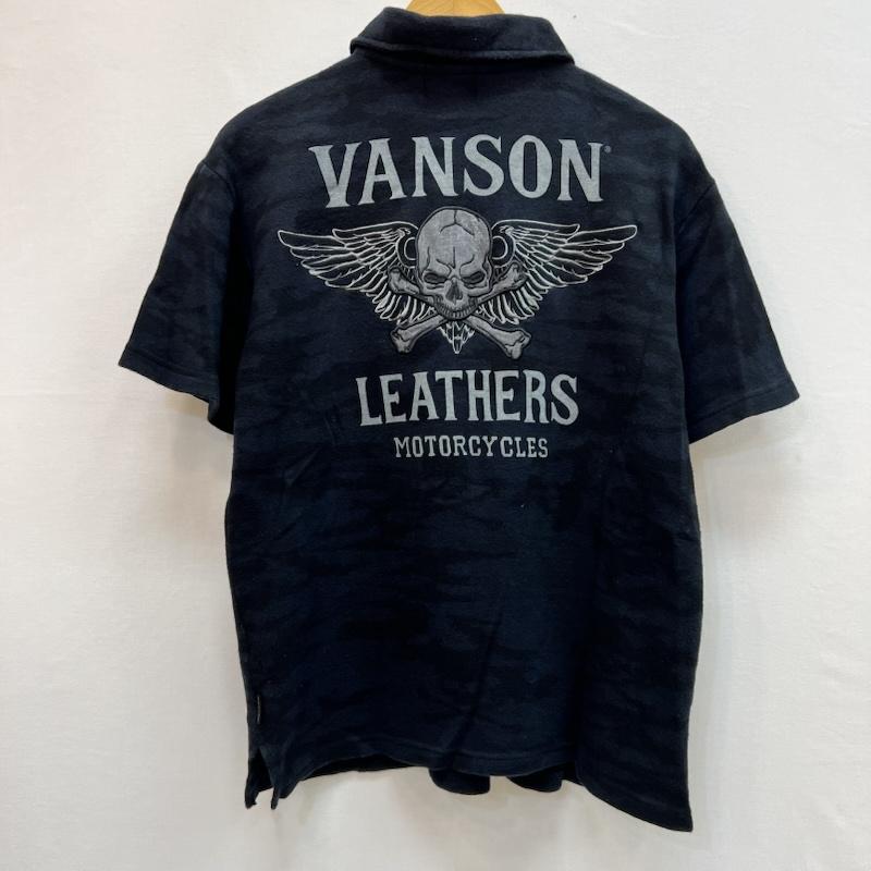 ヴァンソン VANSON ポロシャツ 半袖 スカル カモフラ ポロシャツ L メンズ USED 古着 中古 50161650