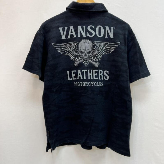 ヴァンソン VANSON ポロシャツ 半袖 スカル カモフラ ポロシャツ L メンズ USED 古着 中古 50161650