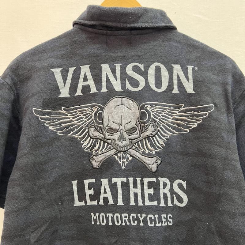 ヴァンソン VANSON ポロシャツ 半袖 スカル カモフラ ポロシャツ L メンズ USED 古着 中古 50161650