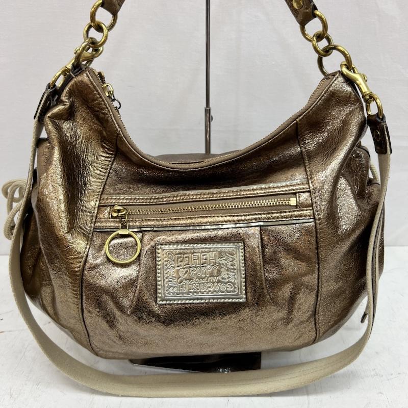 コーチ COACH ショルダーバッグ ショルダーバッグ Poppy ポピー 2way ショルダー y2k メタリックブロンズ - レディース USED 古着 中古 50161659