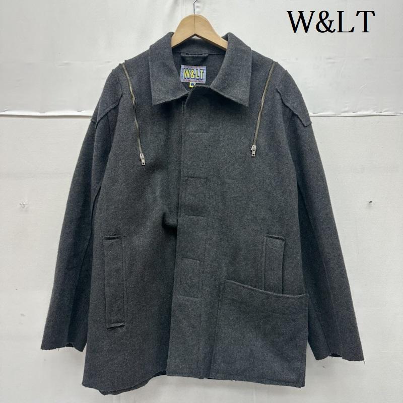 ウォルト W&LT ジャケット、上着 ジャンパー、ブルゾン 90s イタリア製 Walter Van Beirendonck ジップ デザイン ウール ハーフ コート L 灰 / グレー / gray メンズ USED 古着 中古 50161663
