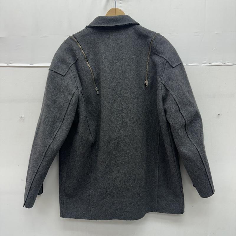 ウォルト W&LT ジャケット、上着 ジャンパー、ブルゾン 90s イタリア製 Walter Van Beirendonck ジップ デザイン ウール ハーフ コート L 灰 / グレー / gray メンズ USED 古着 中古 50161663