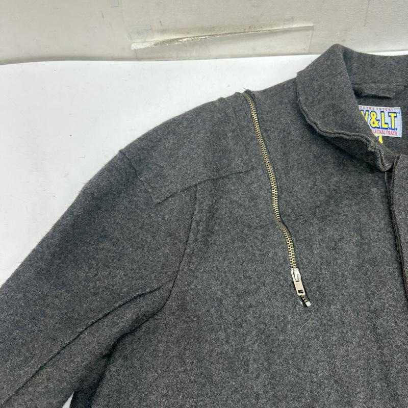 ウォルト W&LT ジャケット、上着 ジャンパー、ブルゾン 90s イタリア製 Walter Van Beirendonck ジップ デザイン ウール ハーフ コート L 灰 / グレー / gray メンズ USED 古着 中古 50161663