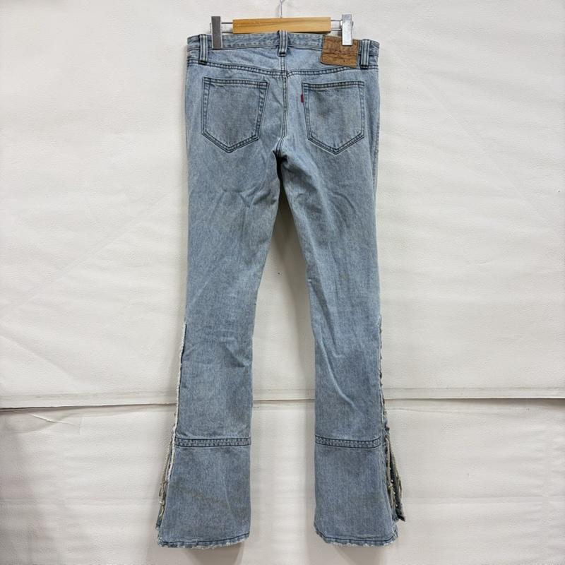 ロエン ROEN パンツ デニム、ジーンズ 初期 レースアップ フレアデニム HIROMU TAKAHARA スター 刺繍 Y2K ヴィンテージ 2 ダメージ加工 水色 / ライトブルー / メンズ USED 古着 中古 50161667