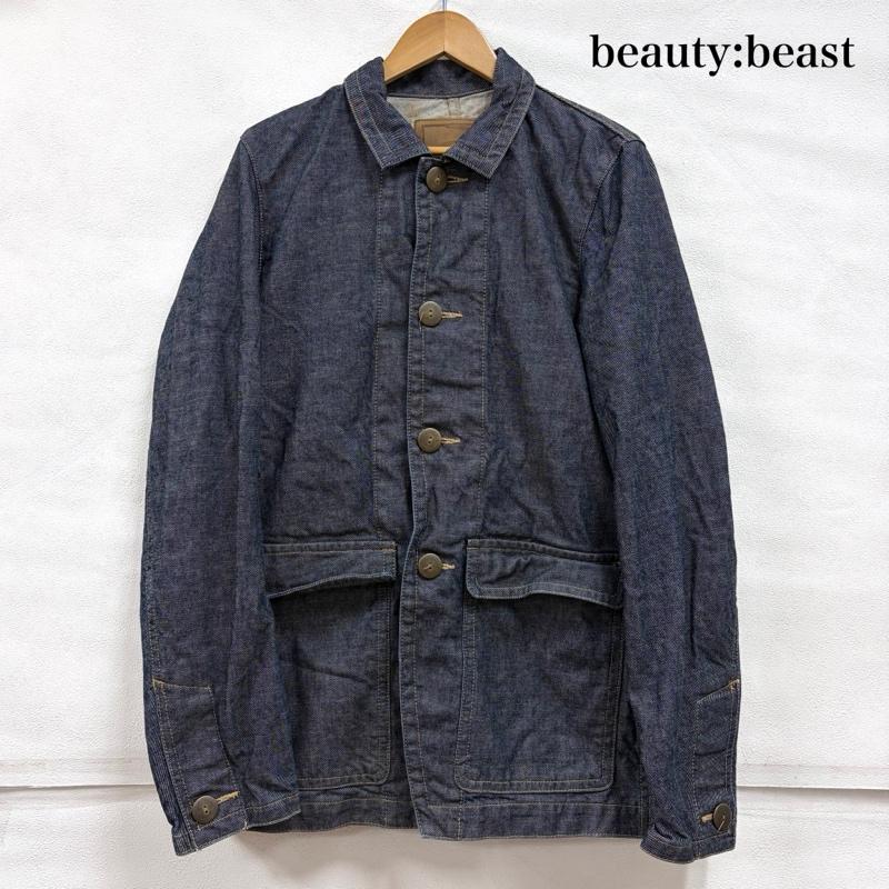 ビューティビースト beauty:beast ジャケット、上着 ジャケット、ブレザー デニム カバーオール ジャケット ヴィンテージ 日本製 3 無地 インディゴ / インディゴ / Indigo メンズ USED 古着 中古 50161669