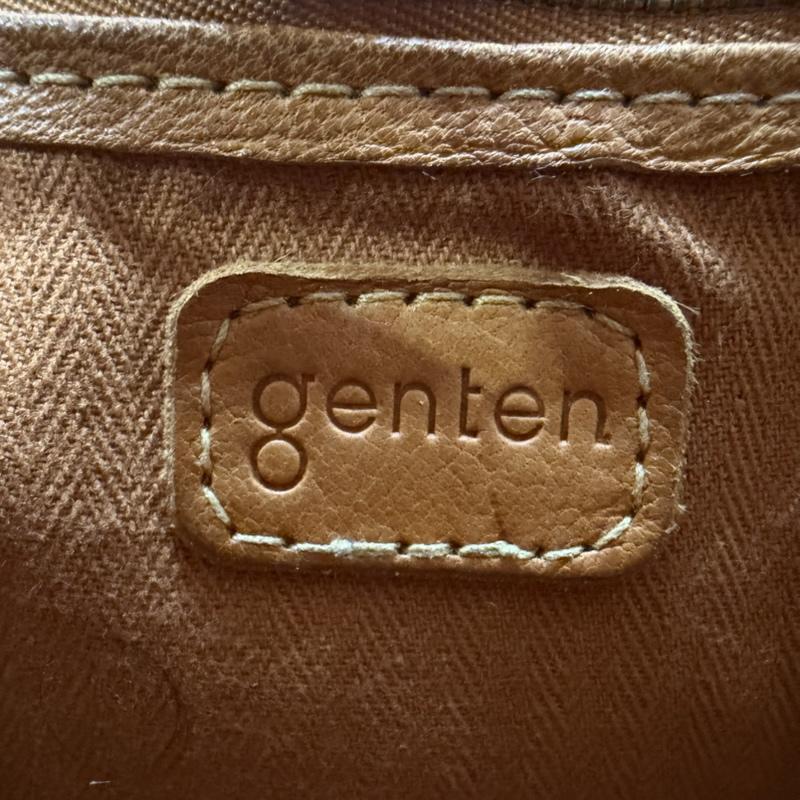 ゲンテン genten トートバッグ トートバッグ レザートートバッグ ロゴ キャメルブラウン - ロゴ、文字 キャメル / キャメル / レディース USED 古着 中古 50161670