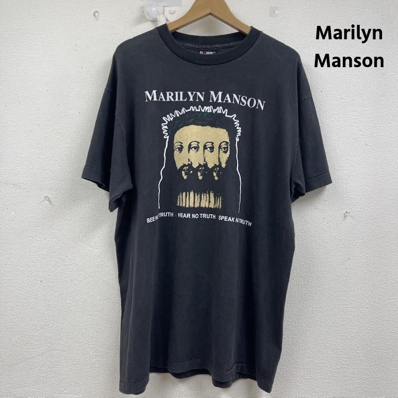 古着 USED Tシャツ 半袖 Marilyn Manson Believe グラフィック プリント バンド Tシャツ XL 黒 / ブラック / black メンズ USED 古着 中古 50161699