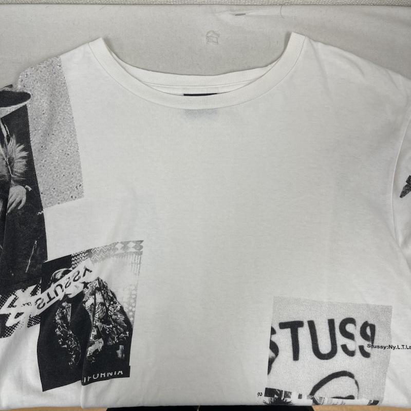 ステューシー STUSSY Tシャツ 半袖 Photographed Tee 自由の女神 モノトーン プリント Tシャツ M 白 / ホワイト / white メンズ USED 古着 中古 50161702