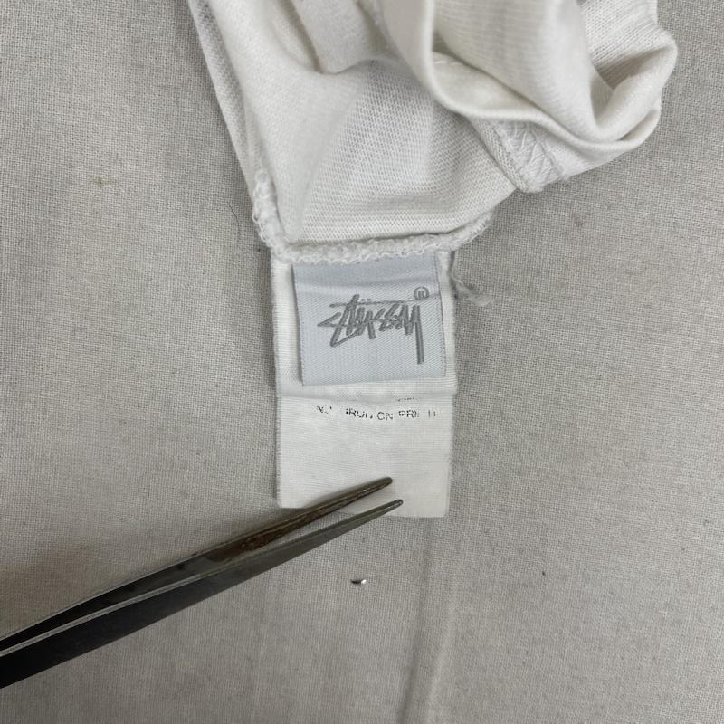 ステューシー STUSSY Tシャツ 半袖 Photographed Tee 自由の女神 モノトーン プリント Tシャツ M 白 / ホワイト / white メンズ USED 古着 中古 50161702