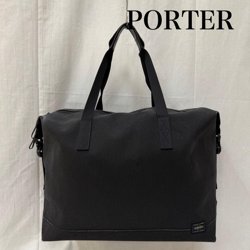 ポーター PORTER ボストンバッグ ボストンバッグ 吉田カバン PORTER ボストンバッグ DUCK×PVC black - ロゴ、文字 黒 / ブラック / black メンズ USED 古着 中古 50161708