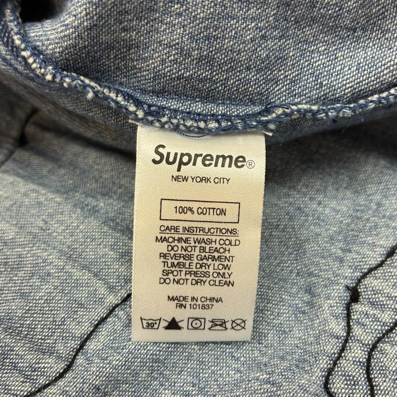 シュプリーム Supreme シャツ、ブラウス 半袖 21ss Patches Denim Baseball Jersey パッチ デニム ベースボール ジャージー SUP-SS21-237 L メンズ USED 古着 中古 50161709