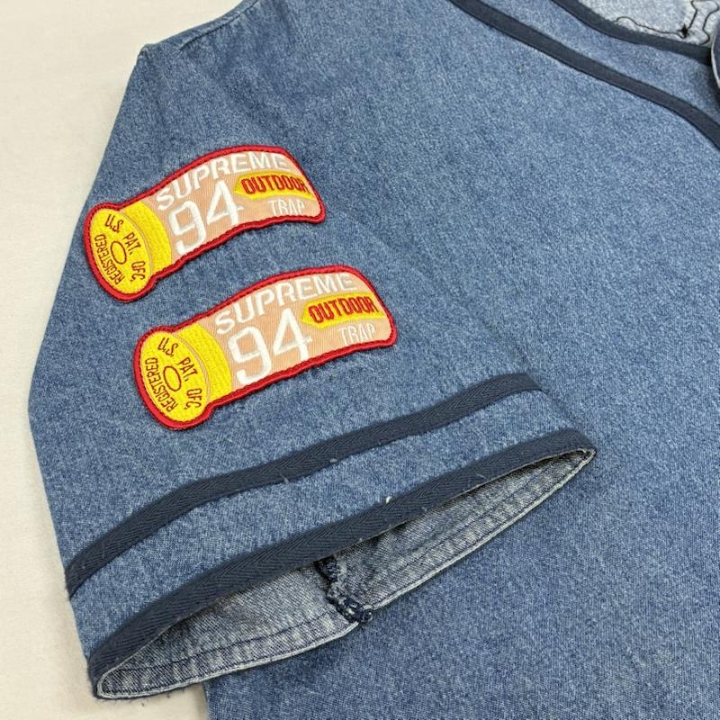 シュプリーム Supreme シャツ、ブラウス 半袖 21ss Patches Denim Baseball Jersey パッチ デニム ベースボール ジャージー SUP-SS21-237 L メンズ USED 古着 中古 50161709