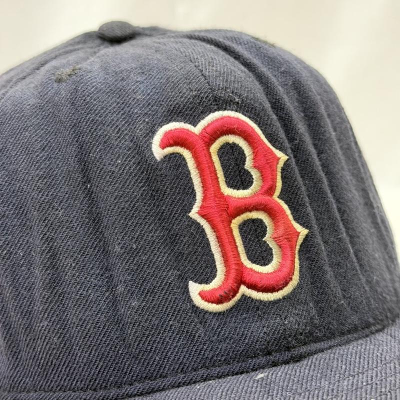 ニューエラ NEW ERA 帽子 キャップ USA製 80s 90s VINTAGE Boston Red Sox BB CAP SIZE:7 - ロゴ、文字 紺 / ネイビー / navy メンズ USED 古着 中古 50161711