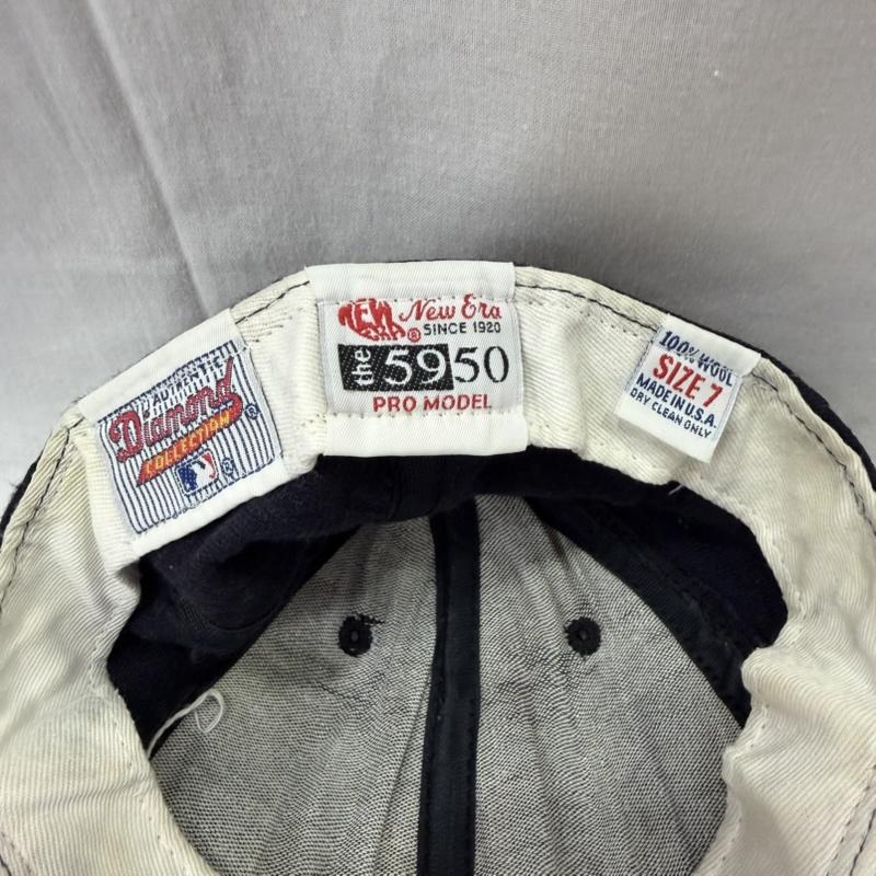 ニューエラ NEW ERA 帽子 キャップ USA製 80s 90s VINTAGE Boston Red Sox BB CAP SIZE:7 - ロゴ、文字 紺 / ネイビー / navy メンズ USED 古着 中古 50161711