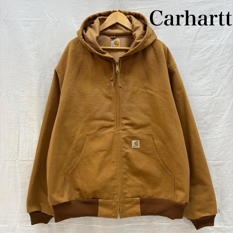 カーハート Carhartt ジャケット、上着 ジャンパー、ブルゾン アクティブ ジャケット ダック パーカー ワーク フーデッド カバーオール J131-BRN XXL メンズ USED 古着 中古 50161717