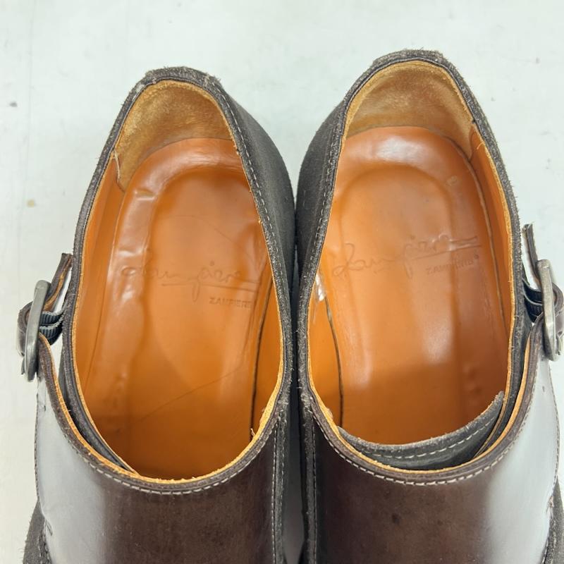 古着 USED 革靴 革靴 ZAMPRIERE ザンピエレ モンクストラップ レザーシューズ size7 - 茶 / ブラウン / brown メンズ USED 古着 中古 50161719