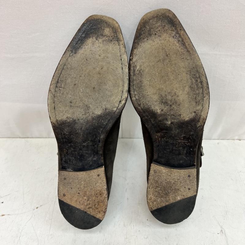 古着 USED 革靴 革靴 ZAMPRIERE ザンピエレ モンクストラップ レザーシューズ size7 - 茶 / ブラウン / brown メンズ USED 古着 中古 50161719