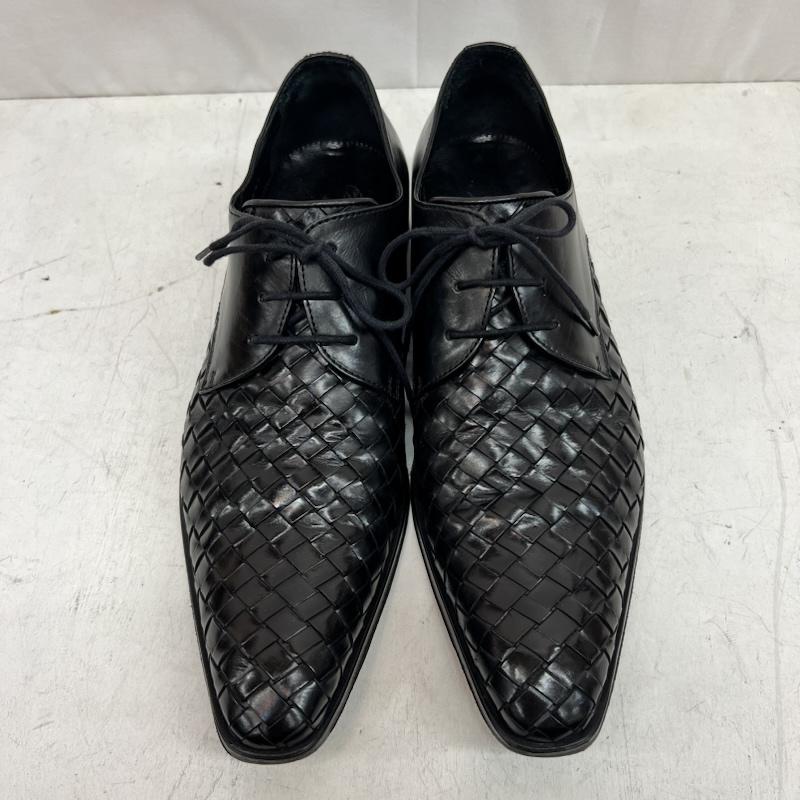 古着 USED 革靴 革靴 CALZOLERIA TOSCANA イントレチャート 編み込み レザーシューズ size41 - 黒 / ブラック / black メンズ USED 古着 中古 50161720