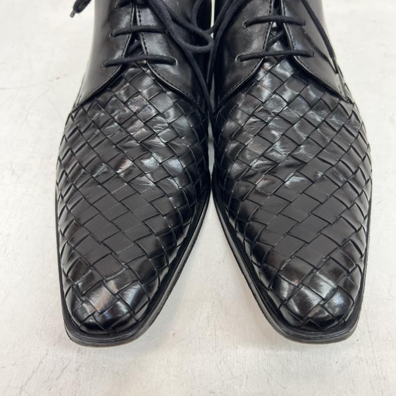 古着 USED 革靴 革靴 CALZOLERIA TOSCANA イントレチャート 編み込み レザーシューズ size41 - 黒 / ブラック / black メンズ USED 古着 中古 50161720