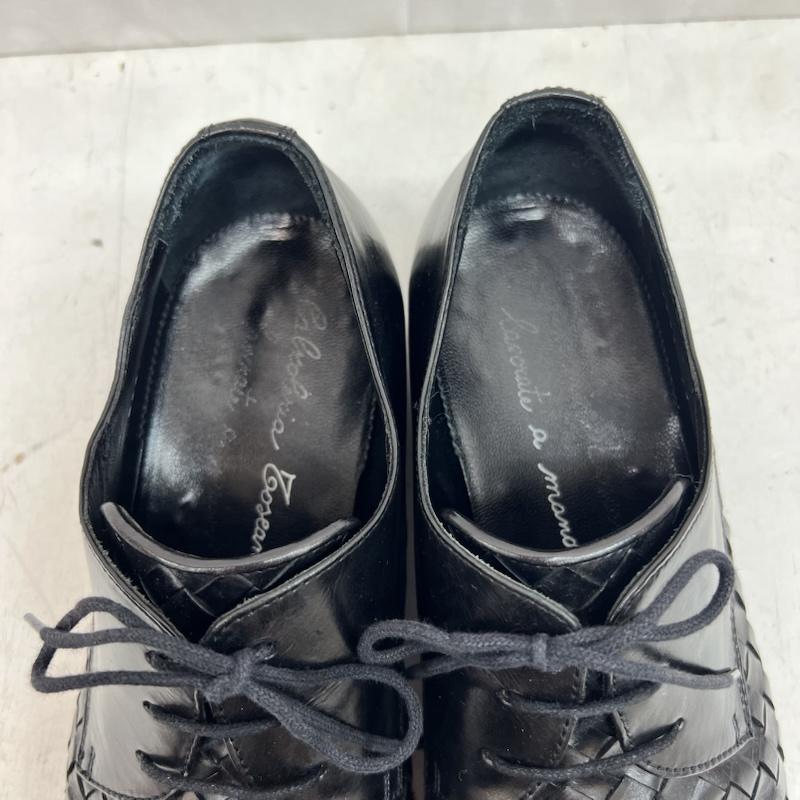古着 USED 革靴 革靴 CALZOLERIA TOSCANA イントレチャート 編み込み レザーシューズ size41 - 黒 / ブラック / black メンズ USED 古着 中古 50161720