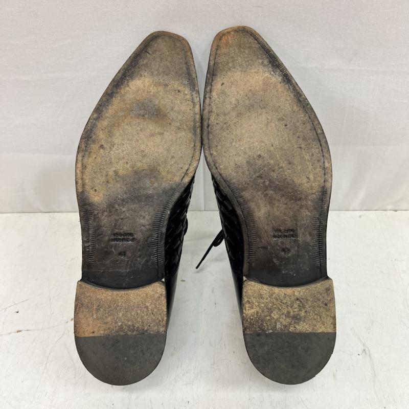 古着 USED 革靴 革靴 CALZOLERIA TOSCANA イントレチャート 編み込み レザーシューズ size41 - 黒 / ブラック / black メンズ USED 古着 中古 50161720