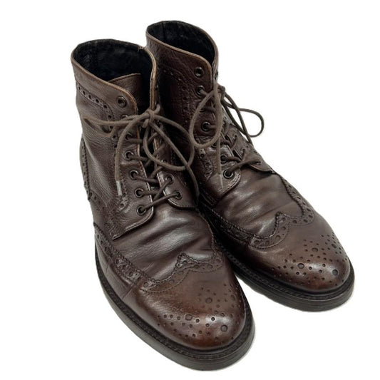 ボエモス BOEMOS ブーツ 一般 ウイングチップ レザー カントリーブーツ Size41 - 茶 / ブラウン / brown メンズ USED 古着 中古 50161721